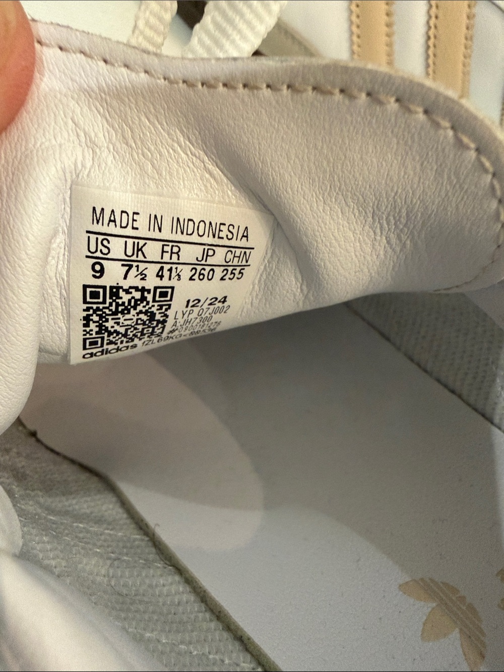 White and Beige Lace-Up Sneakers - Picture 7 of 7